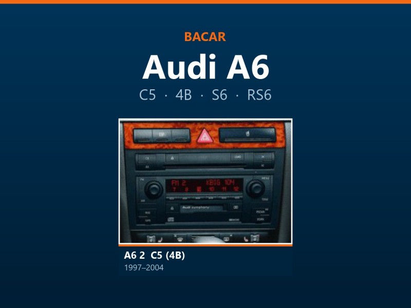Магнітола для Audi A6: як визначити покоління і яка підійде