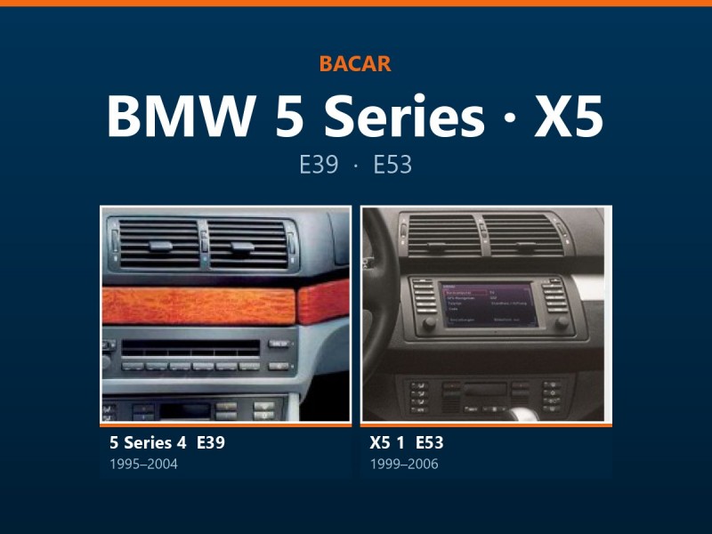 Магнітола для BMW 5 E39 і X5 E53: як визначити покоління і яка підійде