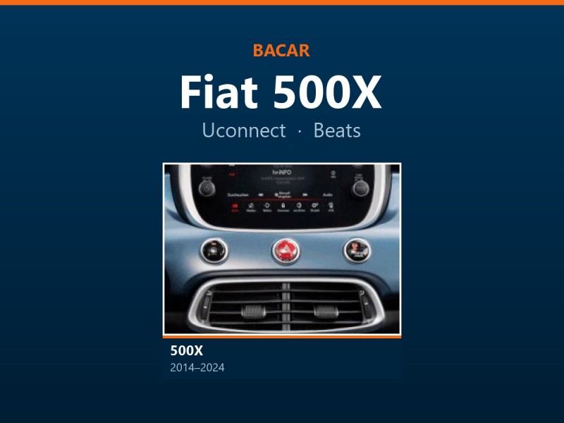 Магнітола для Fiat 500X: як визначити версію і яка підійде