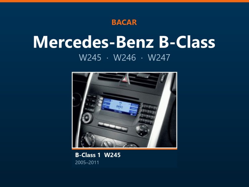 Магнітола для Mercedes-Benz B-Class: як визначити покоління і яка підійде