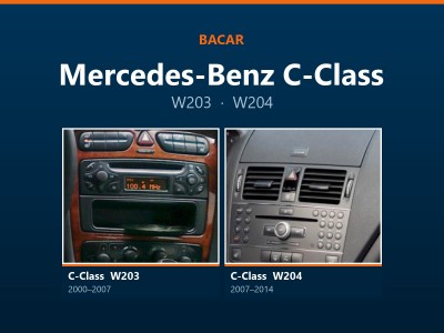 Магнітола для Mercedes-Benz C-Class: як визначити покоління і яка підійде