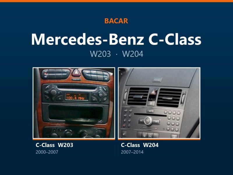 Магнітола для Mercedes-Benz C-Class: як визначити покоління і яка підійде