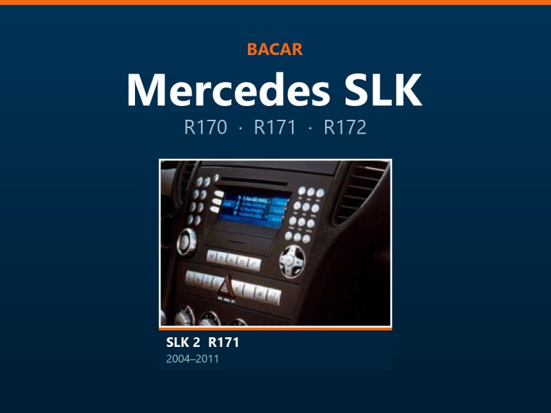 Магнітола для Mercedes SLK: як визначити покоління і яка підійде