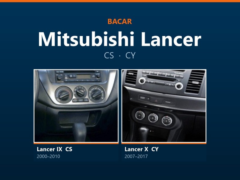Магнітола для Mitsubishi Lancer: як визначити покоління і яка підійде