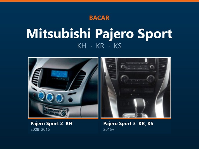 Магнітола для Mitsubishi Pajero Sport: як визначити покоління і яка підійде