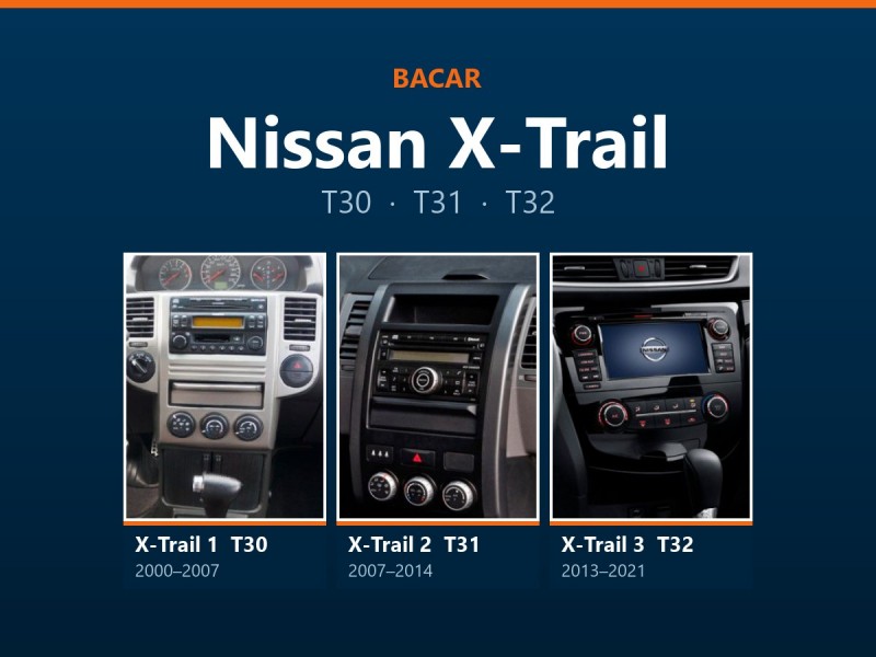 Магнітола для Nissan X-Trail: як визначити покоління і яка підійде