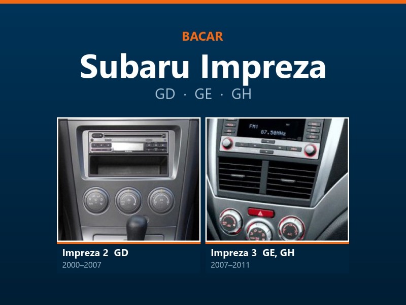 Магнітола для Subaru Impreza: як визначити покоління і яка підійде