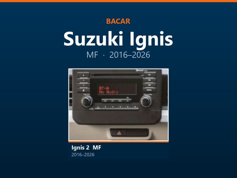 Магнітола для Suzuki Ignis: як визначити покоління і яка підійде