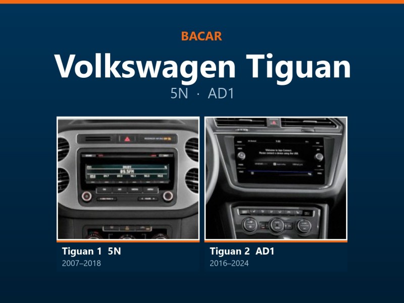 Магнітола для Volkswagen Tiguan: як визначити покоління і яка підійде