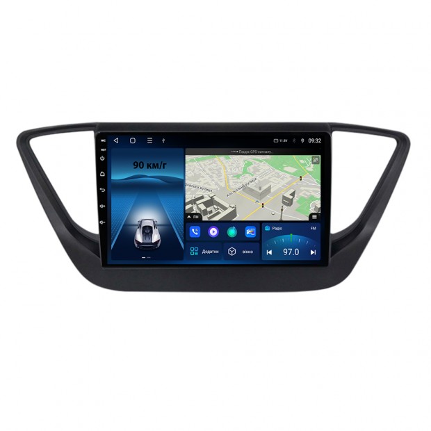 Штатная магнитола для Hyundai Accent Solaris 2017-2018 black