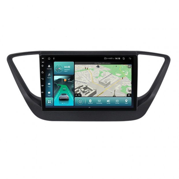 Штатная магнитола для Hyundai Accent Solaris 2017-2018 black