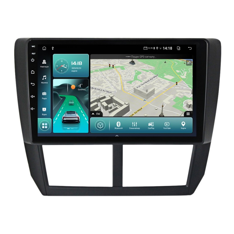 Штатна магнітола для Subaru Forester 3 2007-2013 Impreza 2007-2011 з Android-функціями