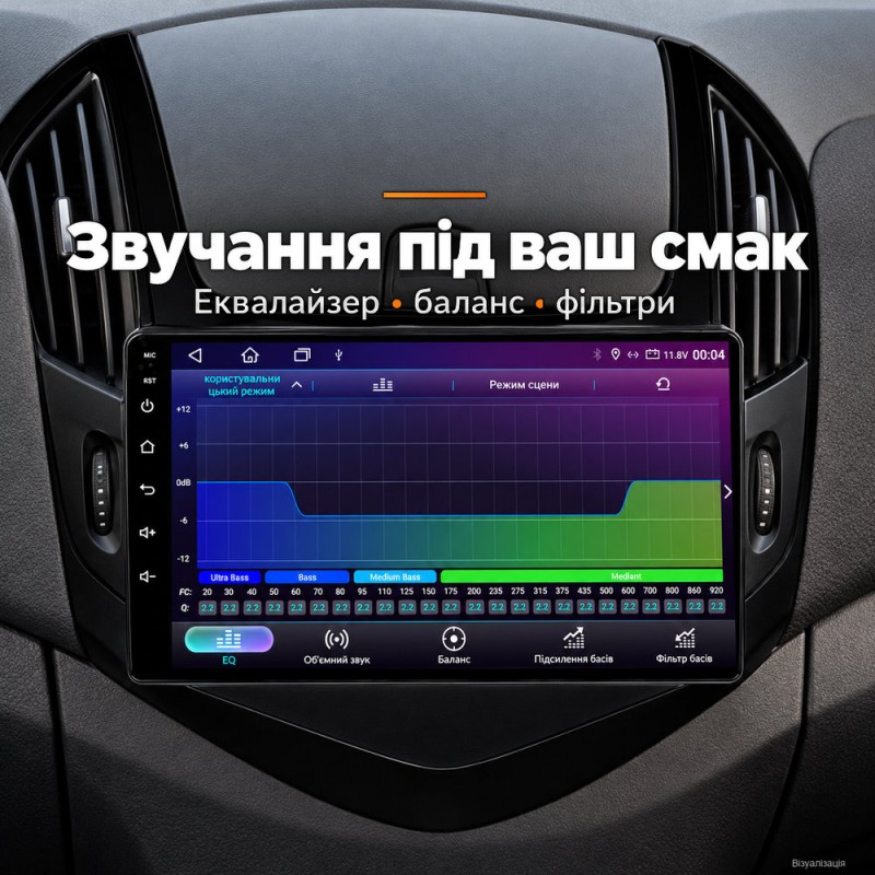 Штатная магнитола для Chevrolet Cruze J300 2012-2015