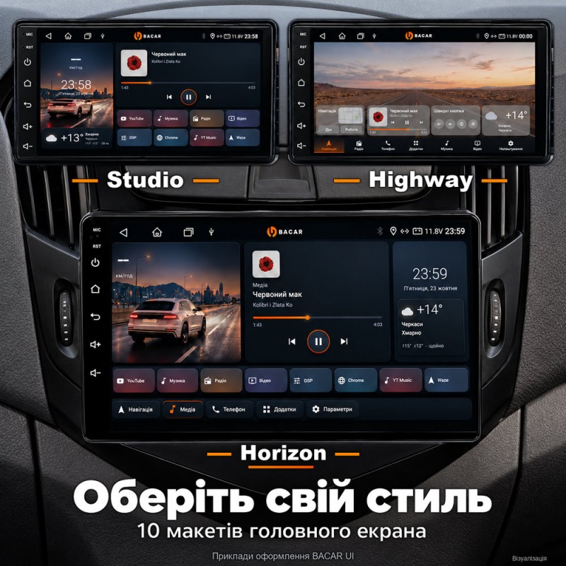 Штатная магнитола для Chevrolet Cruze J300 2012-2015