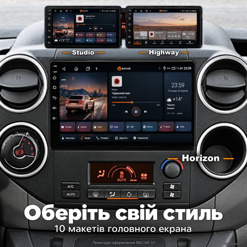 Штатная магнитола для Citroen Berlingo 2 B9 2008-2019