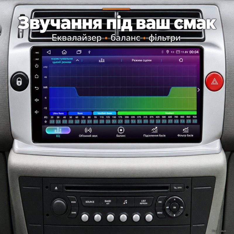 Штатная магнитола для Citroen C4 C-Quatre C-Triomphe B5 2004-2014