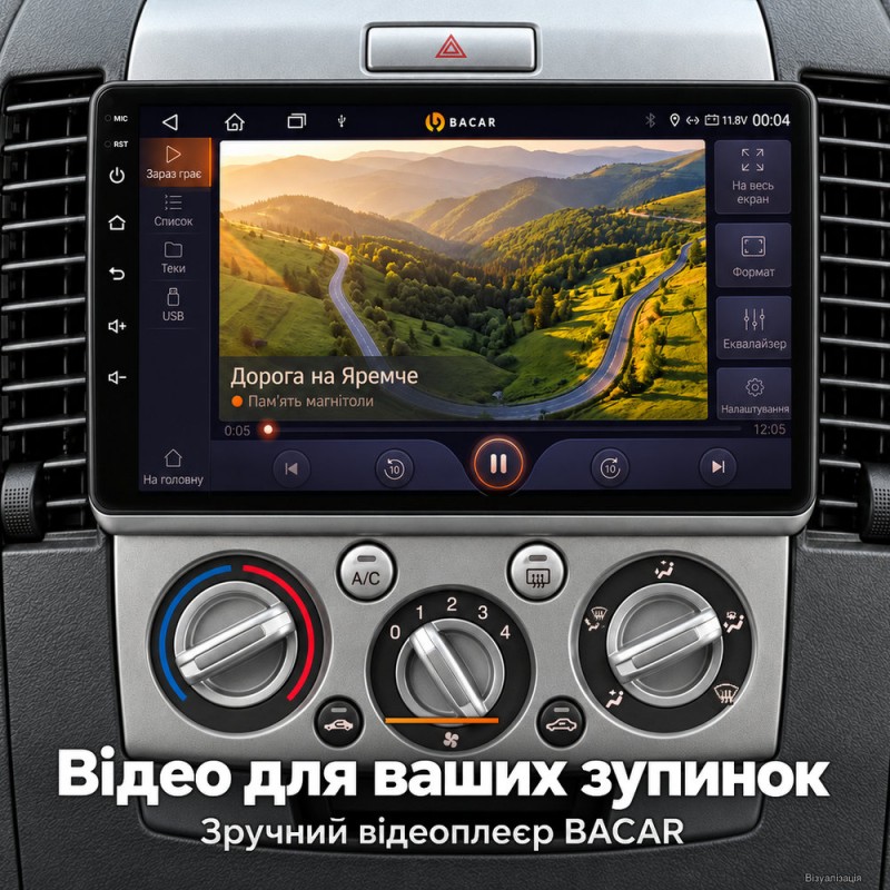Штатная магнитола для Ford Ranger 2 Everest Mazda BT-50 2006-2011