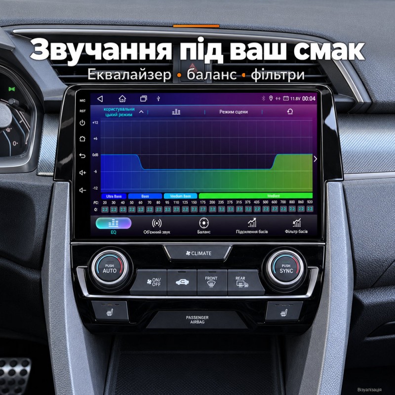 Штатная магнитола для Honda Civic 10 FC FK 2015-2020