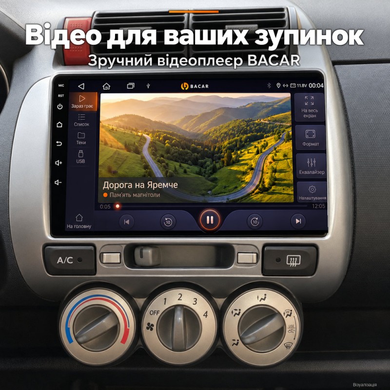 Штатная магнитола для Honda Jazz 1 GD / Fit 1 2001-2008