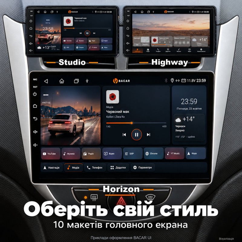 Штатная магнитола для Hyundai Accent Solaris RB 2010-2016