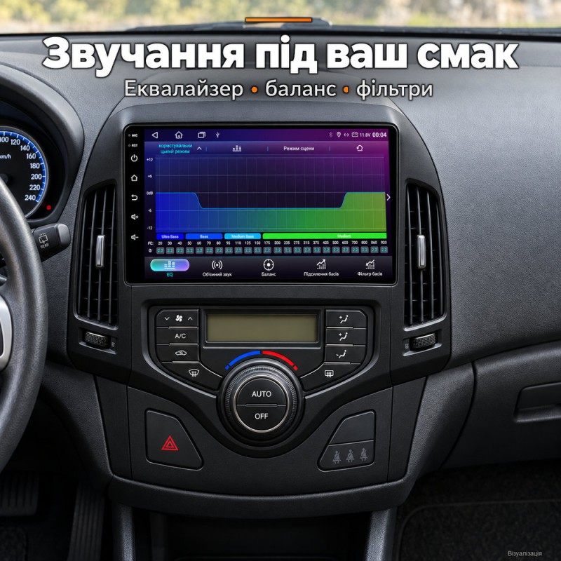 Штатная магнитола для Hyundai i30 FD 2007-2012 Климат