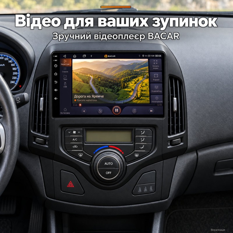 Штатная магнитола для Hyundai i30 FD 2007-2012 Климат
