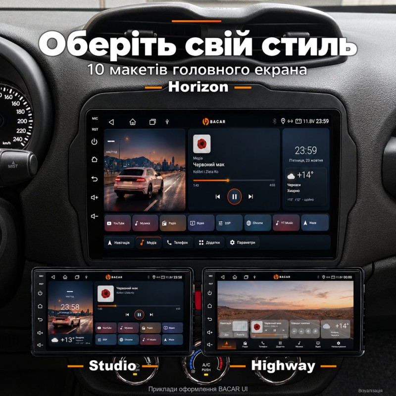 Штатная магнитола для Jeep Renegade 2014-2018