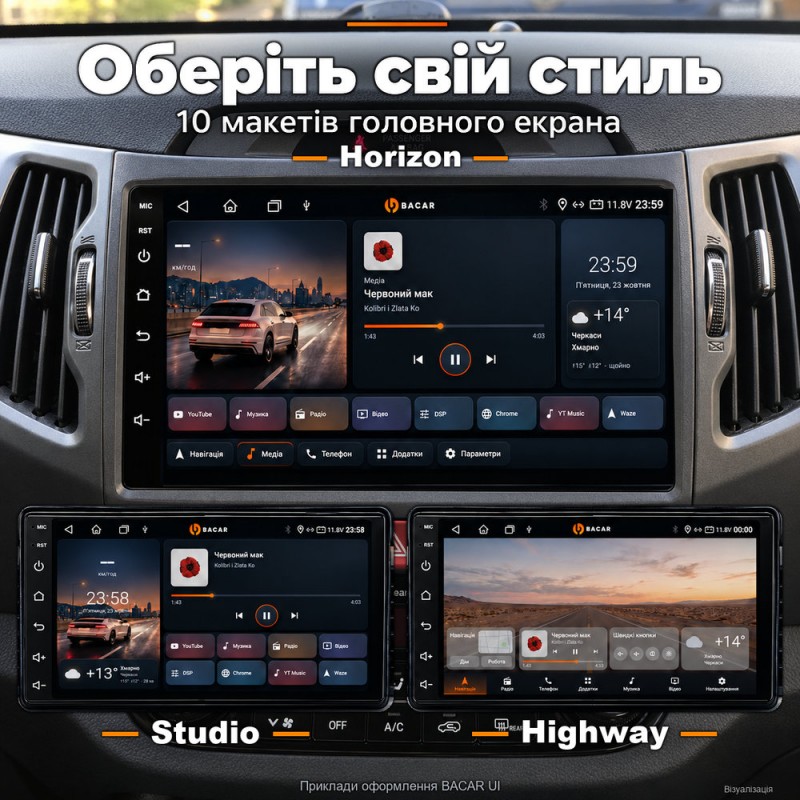 Штатная магнитола для KIA Sportage 3 SL 2010-2016