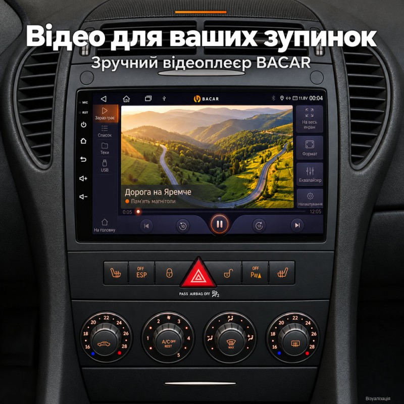 Штатная магнитола для Mercedes R171 SLK 200 SLK300 SLK350 SLK 280 2004-2011