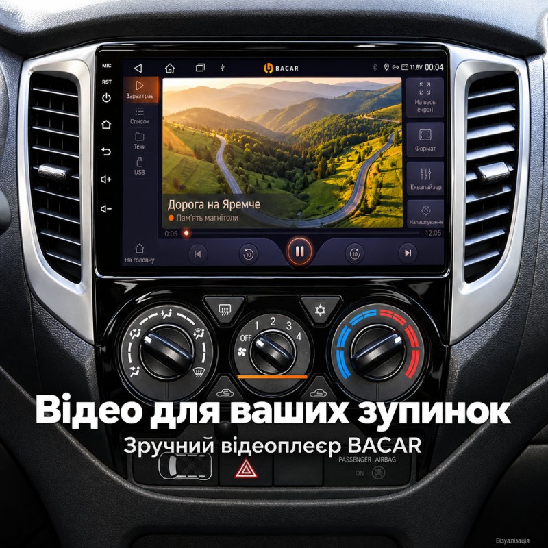 Штатная магнитола для Mitsubishi L200 KJ KK KL 2015-2019