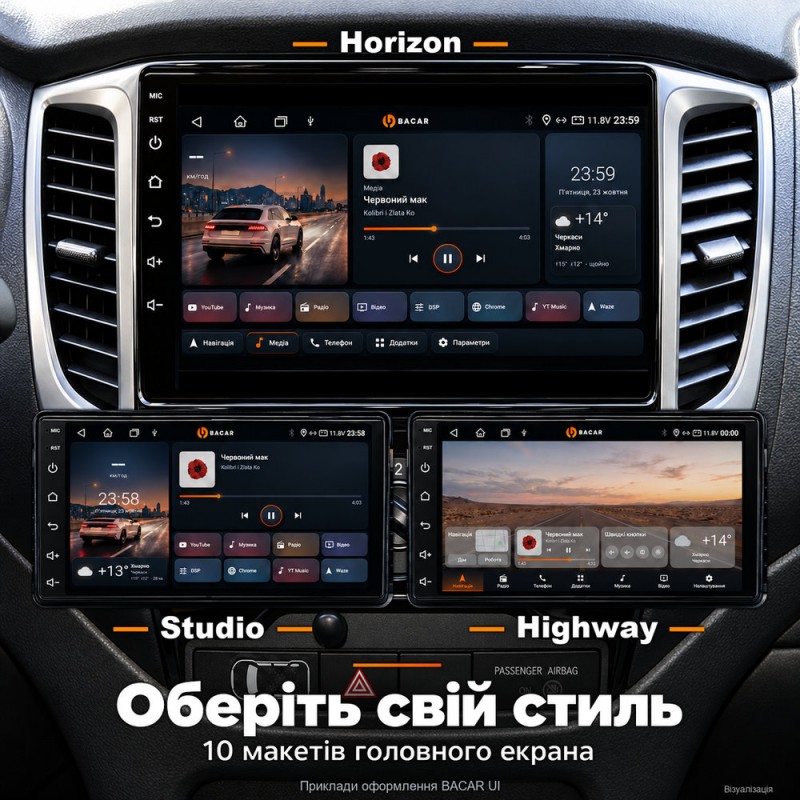 Штатная магнитола для Mitsubishi L200 KJ KK KL 2015-2019