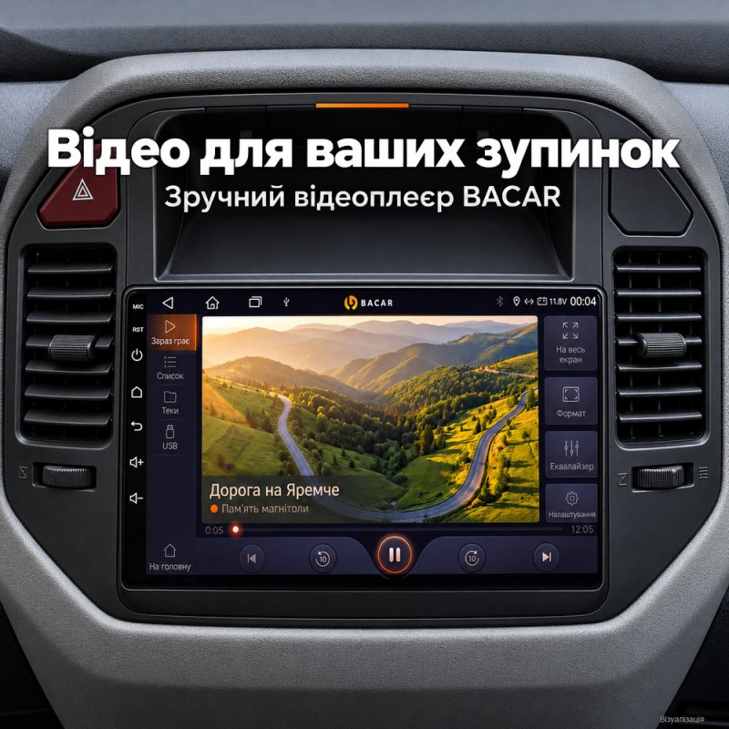 Штатная магнитола для Mitsubishi Pajero 3 V70 V60 1999-2006