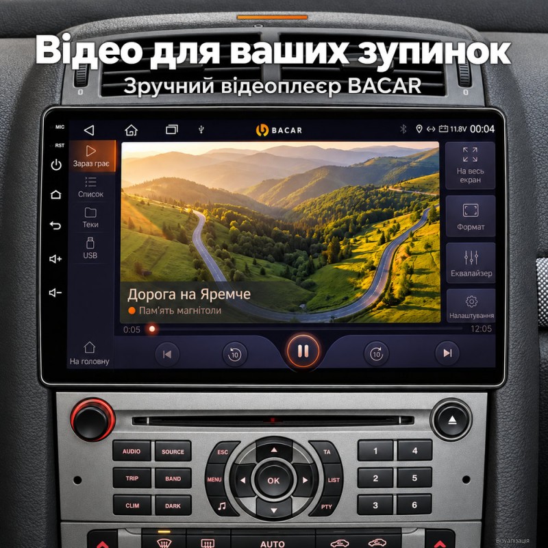 Штатная магнитола для Peugeot 407 1 2004-2011