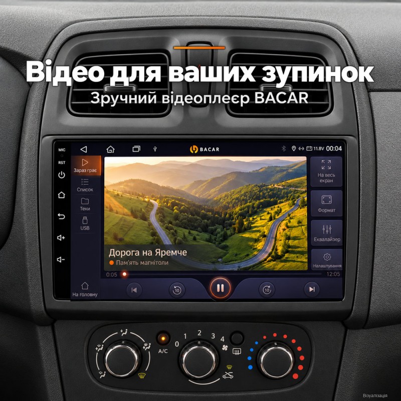 Штатная магнитола для Renault Logan Sandero L52 B52 2012-2019