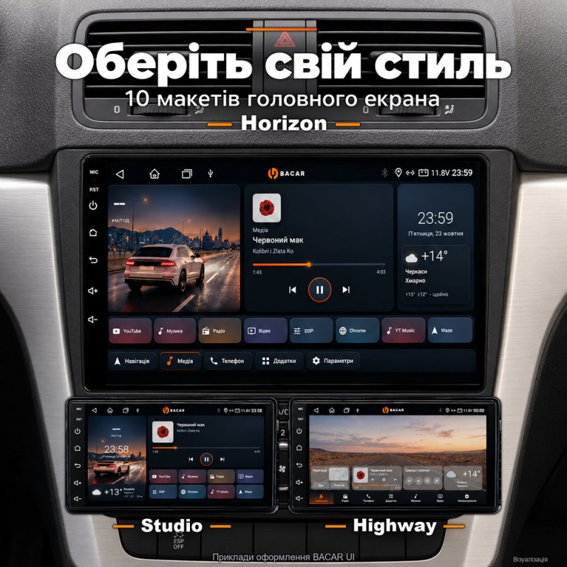 Штатная магнитола для Skoda Yeti 5L 2014-2017