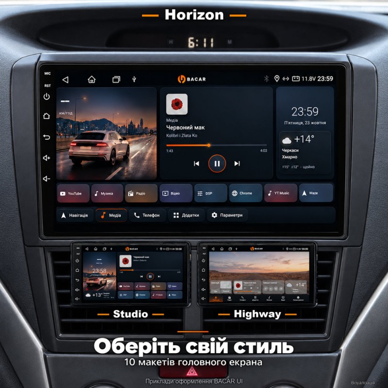 Штатная магнитола для Subaru Forester 3 SH 2008-2013 Impreza GE GH 2007-2011