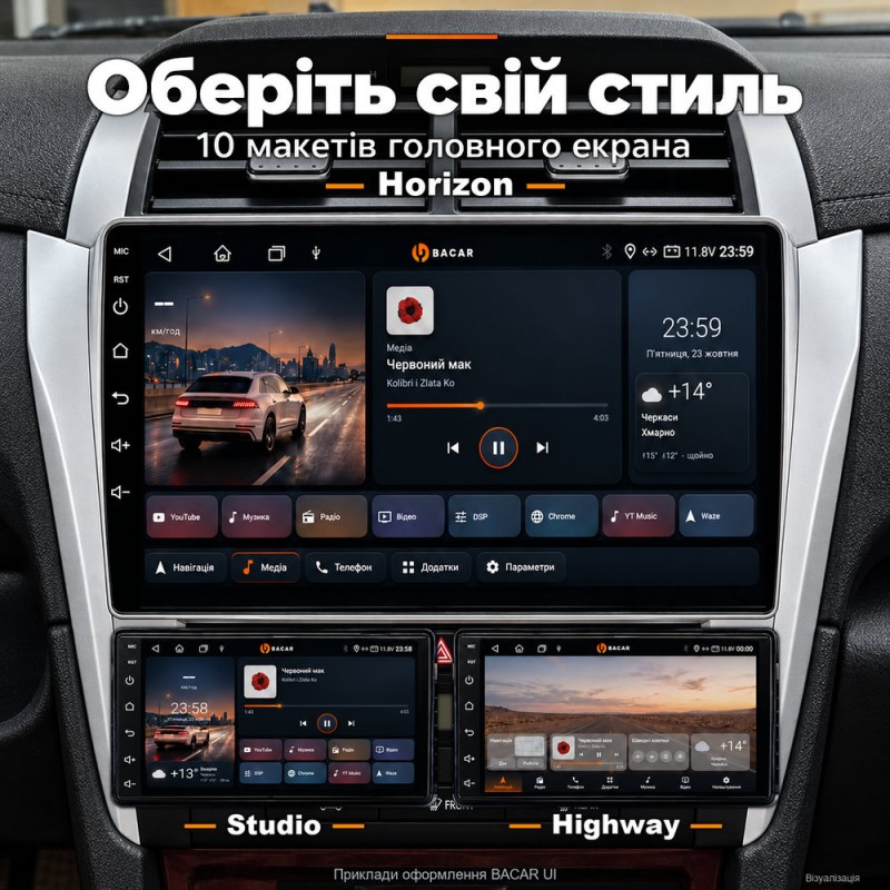 Штатная магнитола для Toyota Camry 50 XV50 2011-2014
