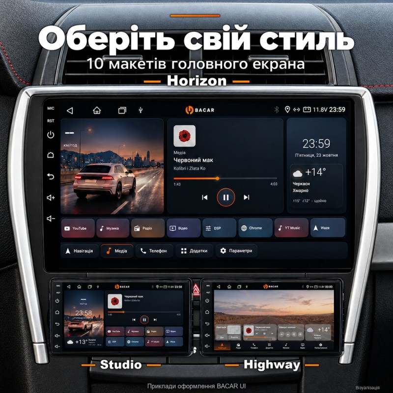 Штатная магнитола для Toyota Camry 55 USA XV50 XV55 2014-2017