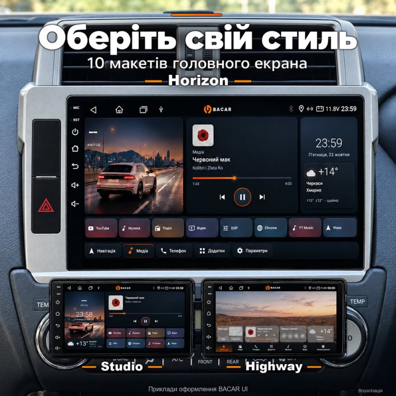 Штатная магнитола для Toyota Land Cruiser Prado J150 2013-2017