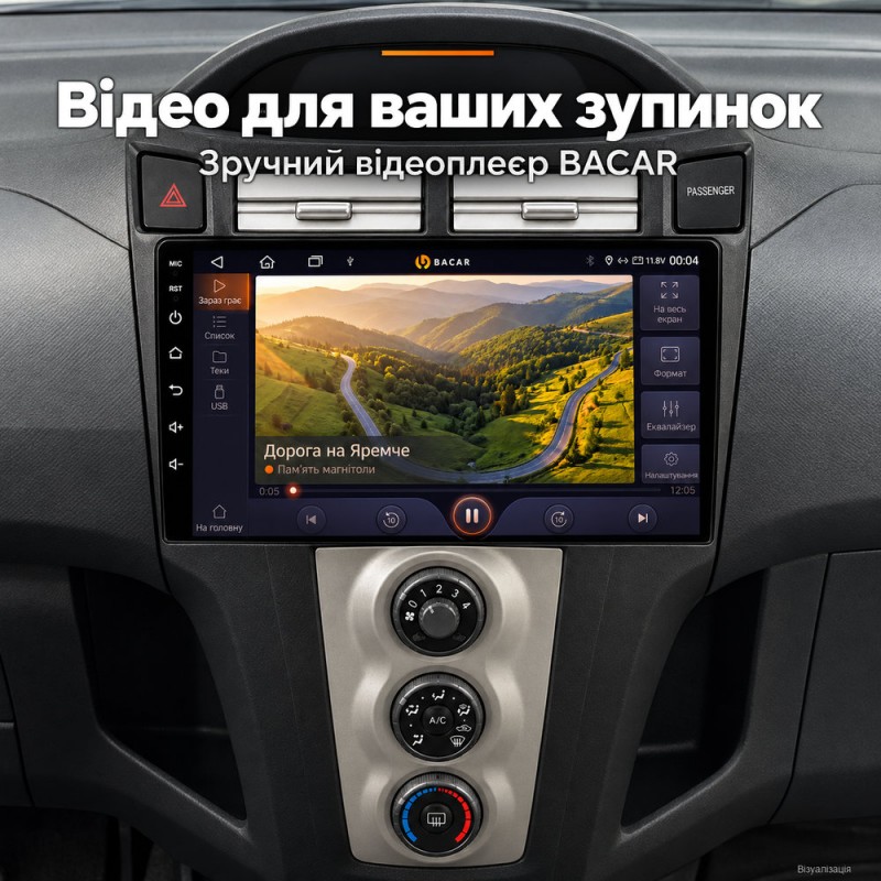 Штатная магнитола для Toyota Yaris XP90 2005-2012