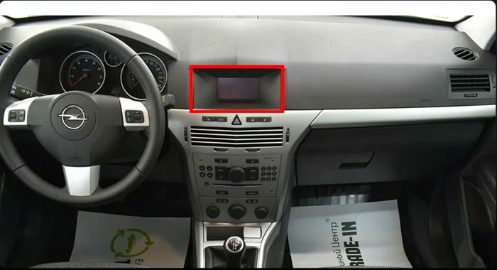 Штатный информационный дисплей Opel Astra H