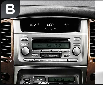 Land Cruiser 200, экран климата и разъёмы, второй вид