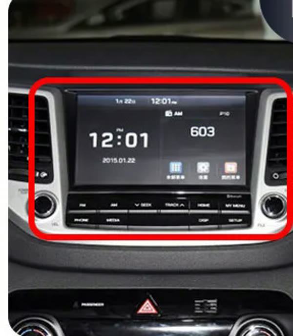 Штатная магнитола Hyundai Tucson с цветным сенсорным экраном