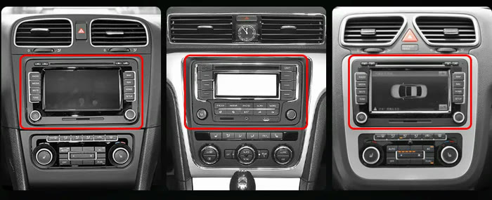 Штатные магнитолы VW, на место которых становится комплект